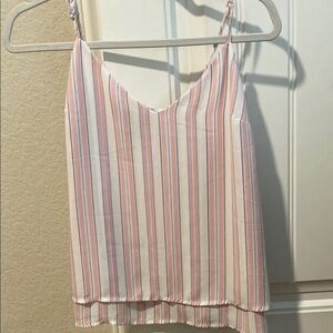 Striped Pink and White Women's Top